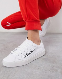 Белые кроссовки с логотипом adidas Originals Sleek-Белый
