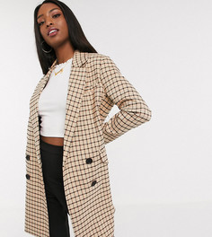 Oversized-пальто в клетку ASOS DESIGN Tall-Мульти