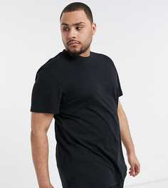 Черная футболка из органического хлопка с круглым вырезом ASOS DESIGN Plus-Черный