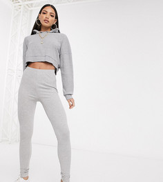 Леггинсы в рубчик ASOS DESIGN Tall-Серый