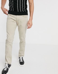 Бежевые брюки узкого кроя Emporio Armani J06-Бежевый