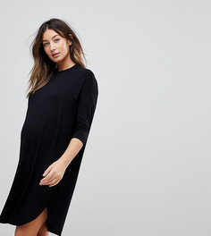 Платье-футболка в стиле oversize ASOS DESIGN Maternity-Черный
