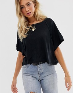 Свободная футболка Free People Weekend-Черный