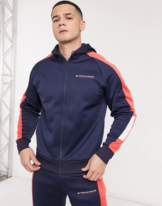 Флисовый худи на молнии Tommy Hilfiger Sport-Синий