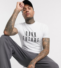 Белая облегающая футболка ASOS DESIGN x Dark Future Tall-Белый