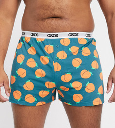 Трикотажные боксеры с принтом и логотипом на поясе ASOS DESIGN plus-Мульти