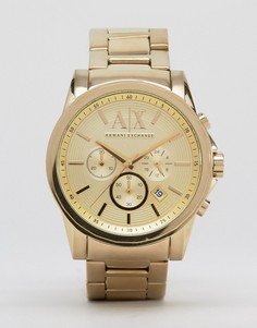 Часы золотого цвета из нержавеющей стали с хронографом Armani Exchange AX2099-Золотой