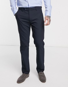 Темно-синие узкие эластичные брюки Ted Baker-Темно-синий