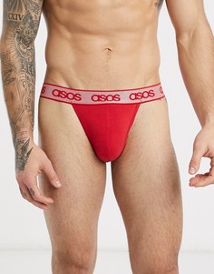 Красные трусы-джоки с логотипом на поясе ASOS DESIGN-Красный