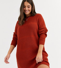 Платье-джемпер ASOS DESIGN Curve-Коричневый