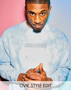 Голубой oversized‑свитшот с надписью ASOS DESIGN-Зеленый