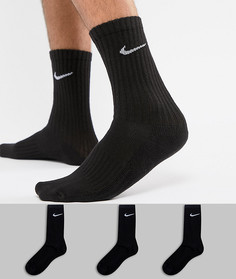 3 пары черных носков Nike Training SX4508-001-Черный