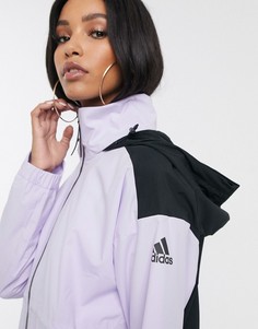 Фиолетовая куртка с капюшоном adidas Outdoor-Фиолетовый