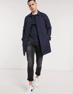 Темно-синий макинтош в клеточку Burton Menswear