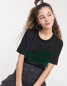 Футболка с логотипом Love Moschino-Черный