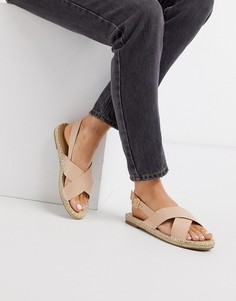 Эспадрильи с перекрестными ремешками Truffle Collection-Бежевый