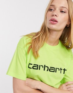 Неоновая футболка с логотипом Carhartt WIP-Зеленый