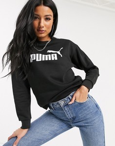 Черный свитшот с логотипом Puma Essentials