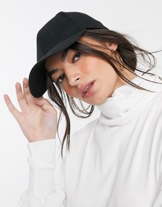 Черная однотонная бейсболка ASOS DESIGN-Черный