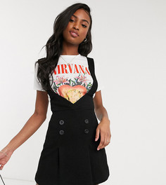 Черная мини-юбка в стиле сарафана ASOS DESIGN Tall-Черный