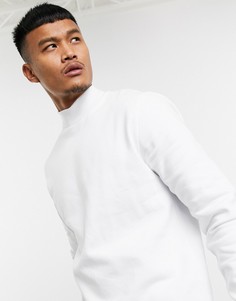 Белый свитшот с высоким воротом ASOS DESIGN