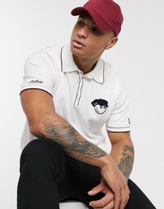 Белое поло с логотипом Lyle & Scott X Malbon Golf-Белый