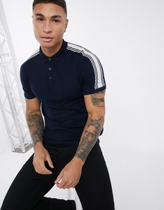 Темно-синее трикотажное поло Topman-Темно-синий