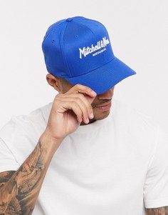 Синяя бейсболка с логотипом Mitchell & Ness 110-Синий