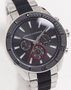 Серебристые часы Armani Exchange Enzo AX1813-Серебряный