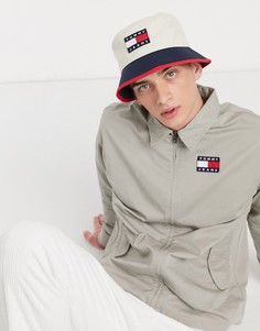 Светло-бежевая панама с крупным логотипом Tommy Jeans-Светло-бежевый