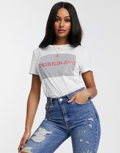 Футболка с логотипом Calvin Klein-Белый