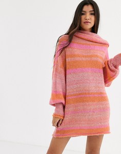 Платье-джемпер Free People-Розовый