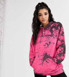 Худи бордового цвета с принтом тай-дай Reebok эксклюзивно на ASOS-Красный