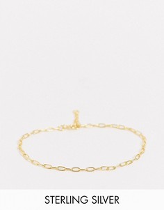 Серебряный браслет с позолотой 14 кт ASOS DESIGN