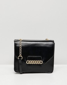 Сумка через плечо с цепочкой ASOS DESIGN-Черный