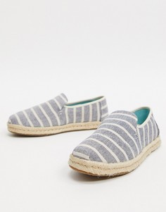 Синие эспадрильи в полоску TOMS-Синий