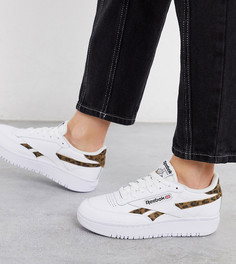 Кроссовки с леопардовой отделкой Reebok Club C Double эксклюзивно для Reebok Club C Double-Белый