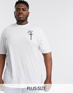 Oversized-футболка с принтом Le Breve plus-Белый