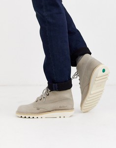 Серые кожаные ботинки Kickers-Серый
