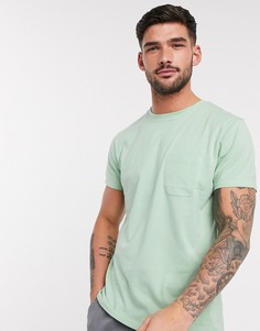 Базовая футболка с карманом Threadbare-Зеленый