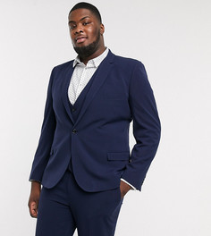 Темно-синий супероблегающий пиджак ASOS DESIGN Plus