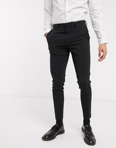 Черные супероблегающие брюки ASOS DESIGN-Черный