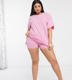 Короткие шорты-леггинсы от комплекта ASOS DESIGN Curve-Розовый