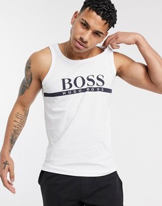 Белая майка с логотипом BOSS bodywear-Белый