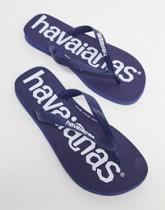 Темно-синие шлепанцы с логотипом Havianas-Темно-синий Havaianas