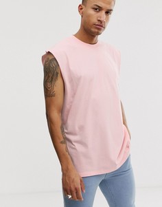 Розовая удлиненная oversize-майка ASOS DESIGN-Розовый
