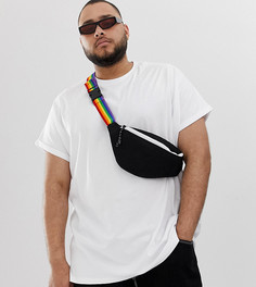 Белая длинная oversize-футболка с отворотами на рукавах ASOS DESIGN Plus-Белый