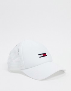 Белая кепка с логотипом-флагом Tommy Jeans-Белый