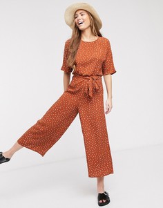 Комбинезон в горошек с поясом ASOS DESIGN-Мульти
