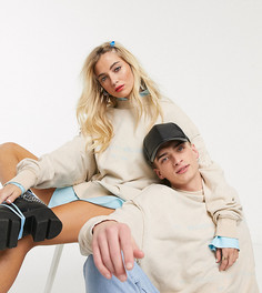 Свитшот в стиле oversized от COLLUSION Unisex-Желтый